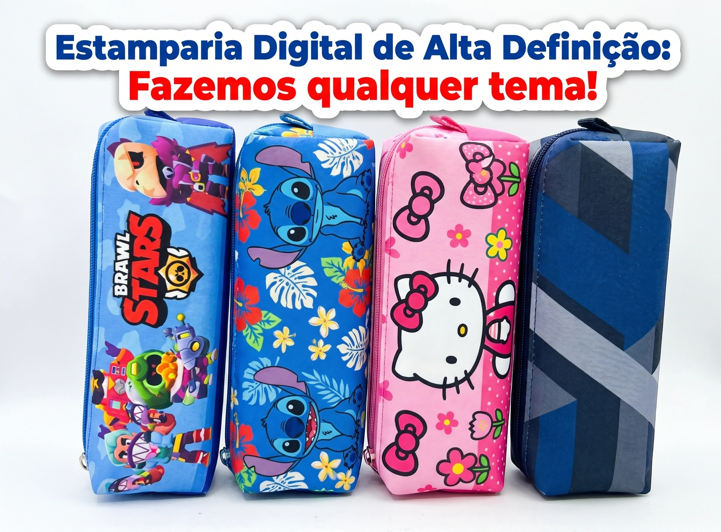 Necessaire de PVC Cristal e Nylon Personalizada
